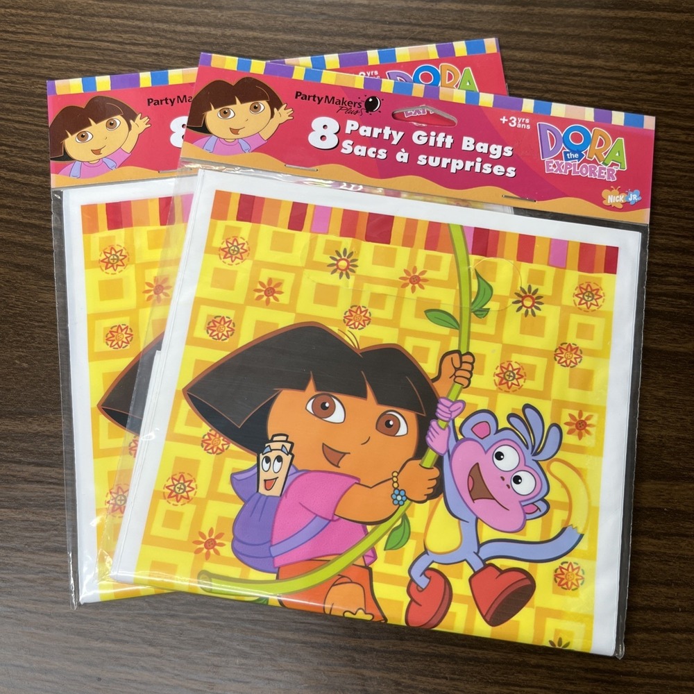 VTG Dora the Explorer Party Gift Favor Loot Bags 2x 8 count (16 bags) Nick Jr